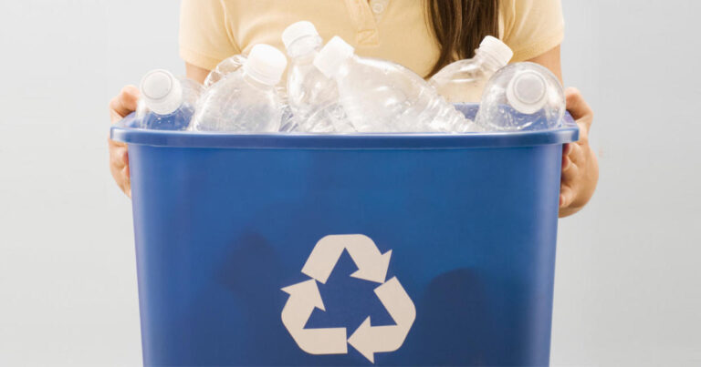 plastics recycling bin