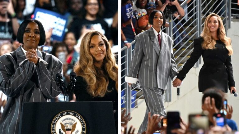 kelly rowland beyonce kamala harris texas rally