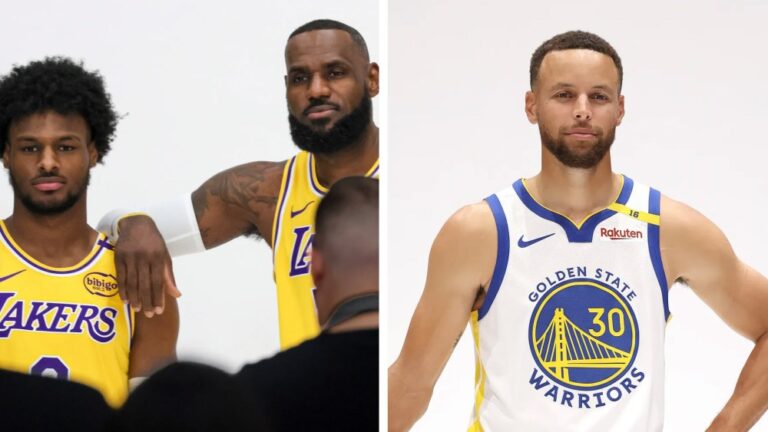 lebron bronny steph media day 2024 photos