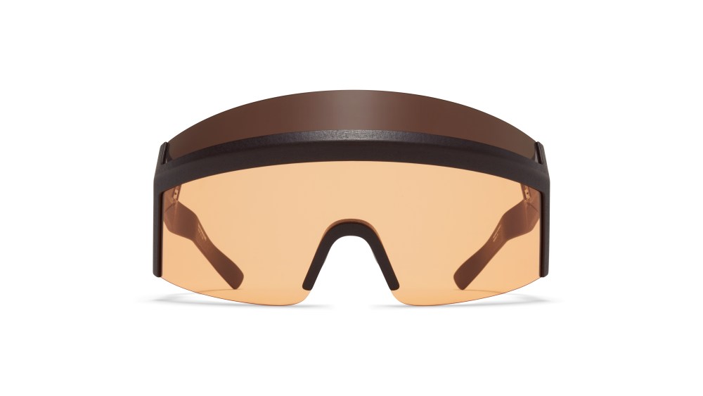 MYKITA BERNHARD WILLHELM SUN SATORI MD22 EBONY BROWN TANGERINE SOLID Shield CEDAR BROWN SOLID DOUBLE Shield 10078085 p 2