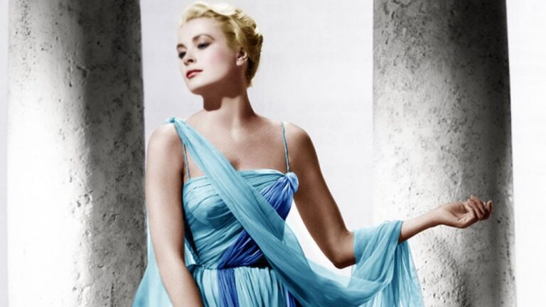 grace kelly to catch a thief blue dress