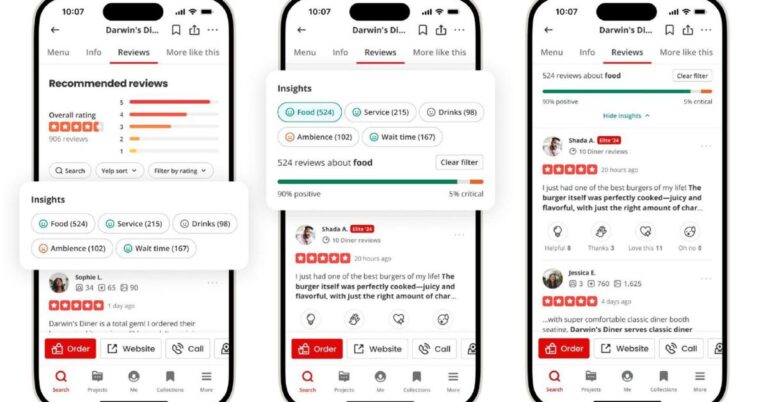 Yelp AI review insights